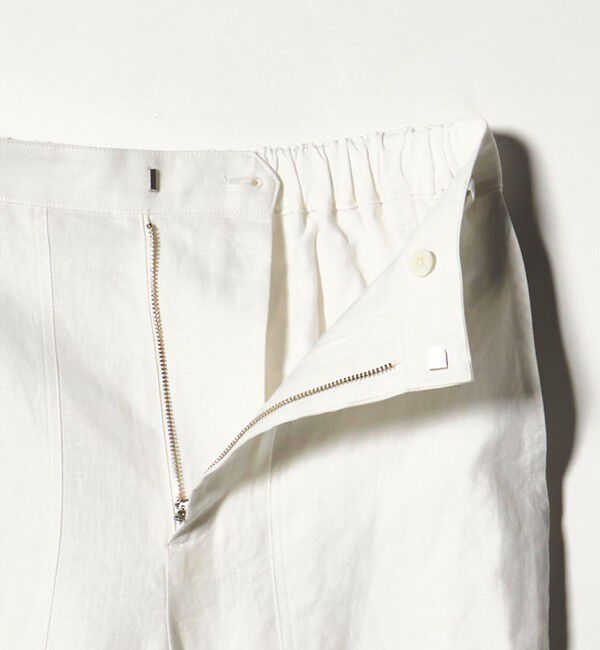 UNITED ARROWS「リネン パッチポケット イージーパンツ WHITE ‐ウォッシャブル‐」|チノ|
