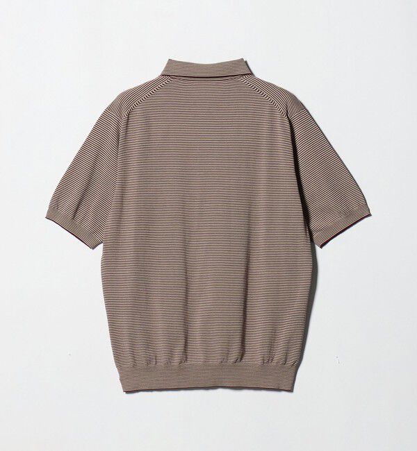 UNITED ARROWS「ショートスリーブ ボーダー ニットポロシャツ UA COZY ウォッシャブル 抗菌防臭」|ポロシャツ|