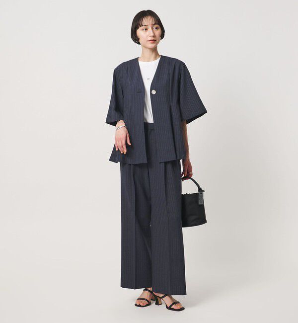 UNITED ARROWS「Spiree ストライプ ブラウス ‐ウォッシャブル‐」|シャツ・ブラウス|