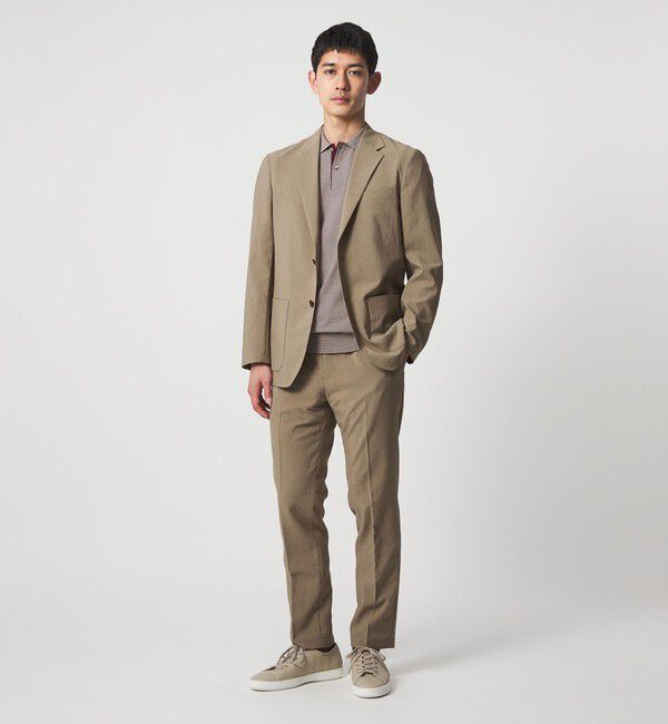 UNITED ARROWS「ポリエステル T＆T ノープリーツ パンツ UA COZY ウォッシャブル ヨコストレッチ」|スラックス|