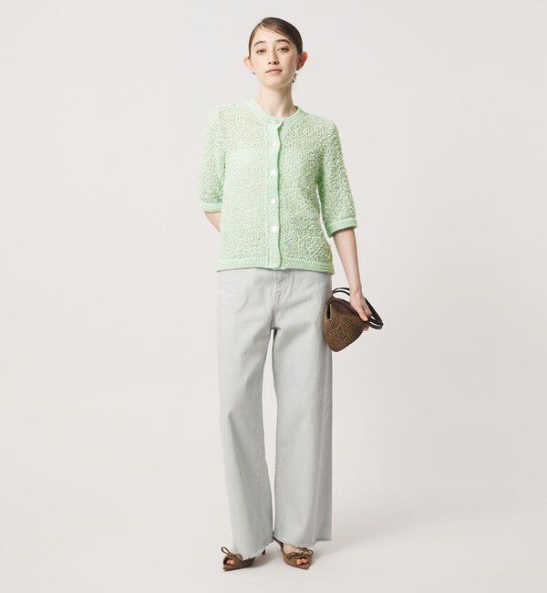 UNITED ARROWS「YTM 7分袖 カラー ミックス カーディガン」|カーディガン|