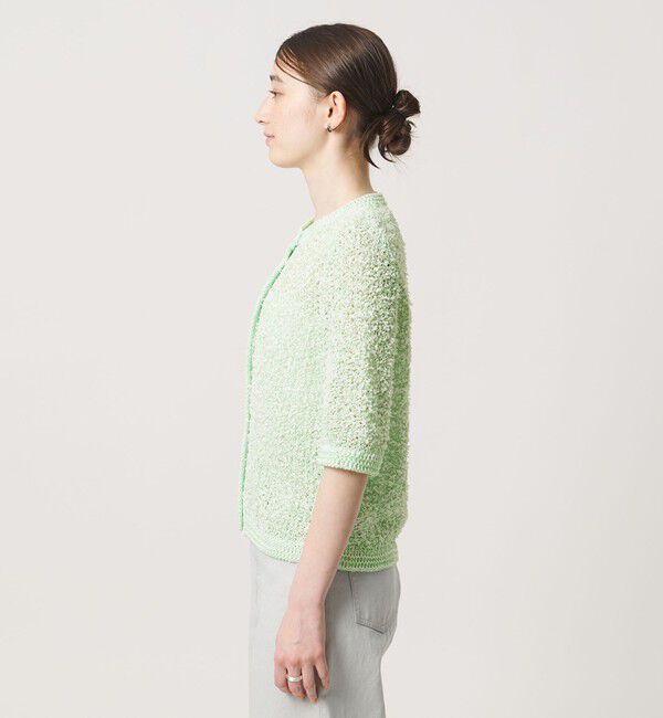 UNITED ARROWS「YTM 7分袖 カラー ミックス カーディガン」|カーディガン|