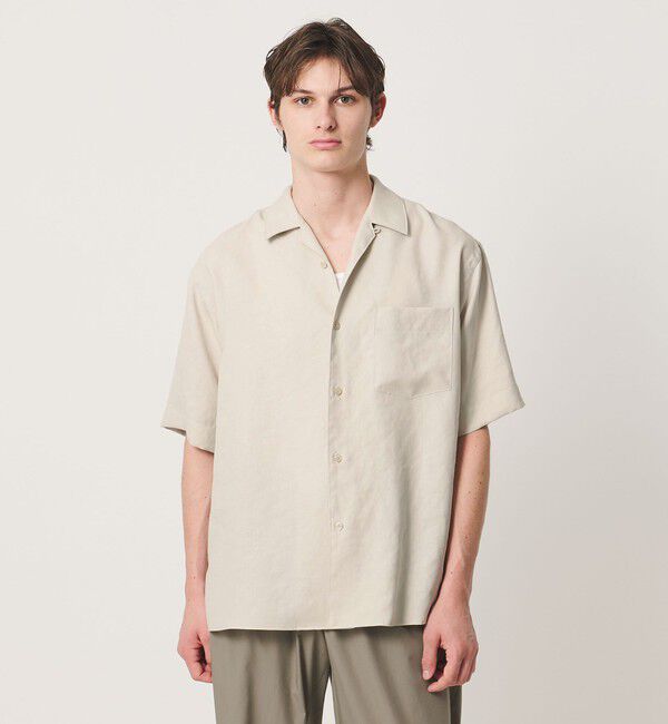 UNITED ARROWS「トリアセテート/ポリエステル ツイル オープンカラーシャツ」|シャツ・ブラウス|