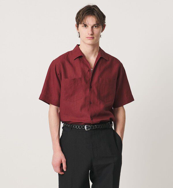 UNITED ARROWS「トリアセテート/ポリエステル ツイル オープンカラーシャツ」|シャツ・ブラウス|