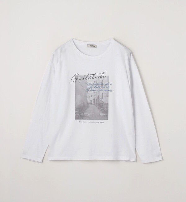 UNITED ARROWS green label relaxing「【WEB限定】＜at ease＞フォトプリント ロングスリーブ Tシャツ」|Tシャツ・カットソー|