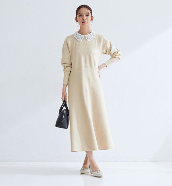 UNITED ARROWS green label relaxing「エリレース 2WAY ニット ワンピース ウォッシャブル」|ワンピース|