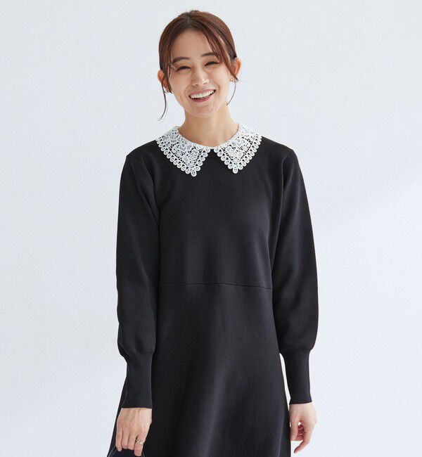 UNITED ARROWS green label relaxing「エリレース 2WAY ニット ワンピース ウォッシャブル」|ワンピース|