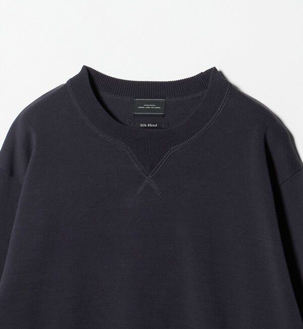 UNITED ARROWS green label relaxing「コットン シルク ミックス インレイ クルーネック ニット」|ニット・セーター|