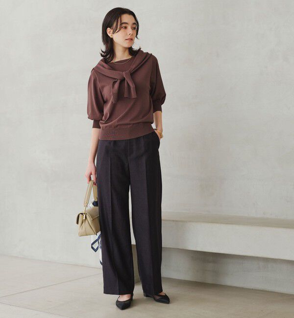 UNITED ARROWS green label relaxing「HIYOKE フォルム スリーブ プルオーバー ニット」|ニット・セーター|