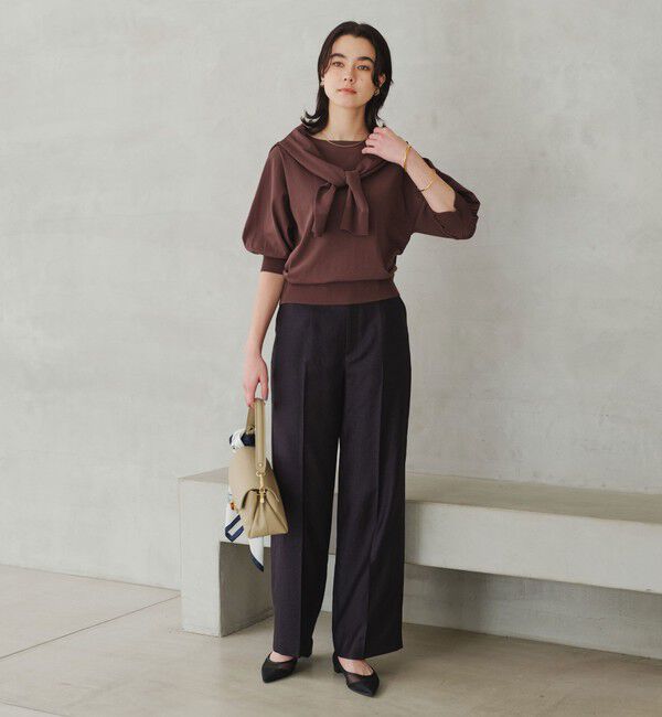 UNITED ARROWS green label relaxing「HIYOKE フォルム スリーブ プルオーバー ニット」|ニット・セーター|