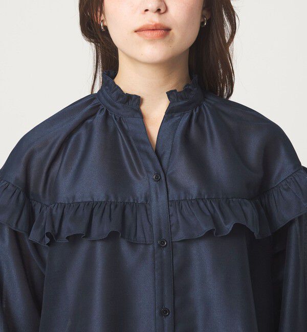 UNITED ARROWS green label relaxing「カールマイヤー ヨーク フリル ブラウス マシンウォッシャブル 通気性」|シャツ・ブラウス|