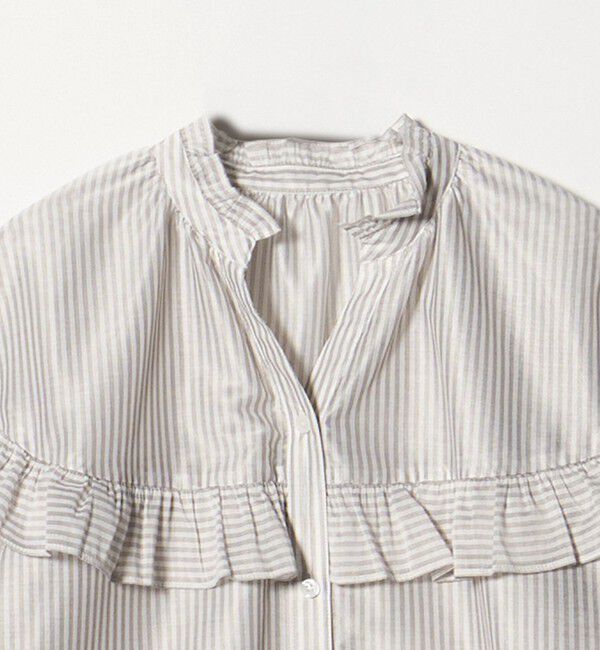 UNITED ARROWS green label relaxing「カールマイヤー ヨーク フリル ブラウス マシンウォッシャブル 通気性」|シャツ・ブラウス|