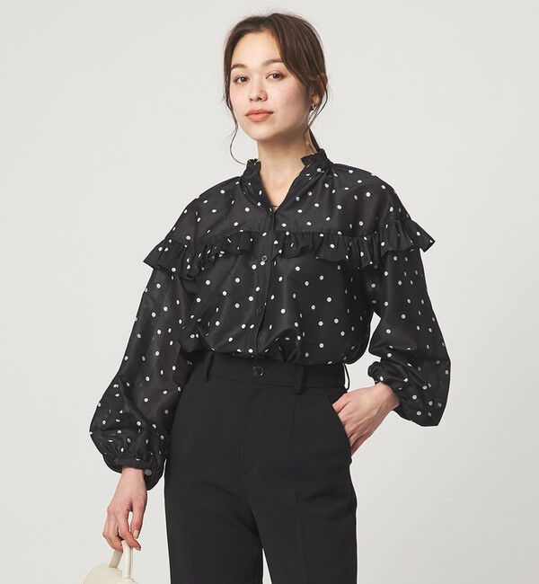 UNITED ARROWS green label relaxing「カールマイヤー ヨーク フリル ブラウス マシンウォッシャブル 通気性」|シャツ・ブラウス|その他2