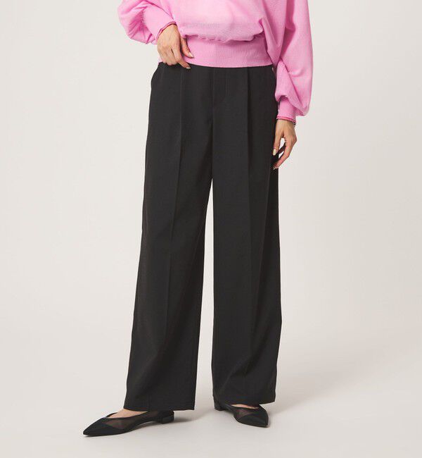 UNITED ARROWS green label relaxing「【WEB限定】＜at ease＞オルマイ ワイド パンツ ストレッチ UVカット」|その他|BLACK