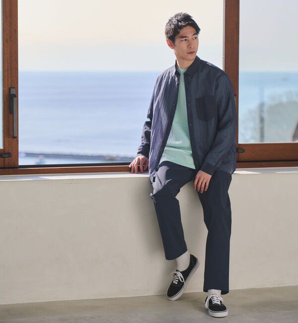 UNITED ARROWS green label relaxing「ナイロン シアー リップストップ 長袖 ジャストルーズ シャツ」|シャツ・ブラウス|