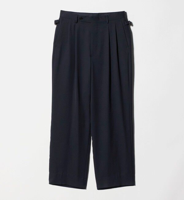 UNITED ARROWS green label relaxing「FINE BASIC トリアセテート ウール  2P ワイド スラックス パンツ W4 」|スラックス|