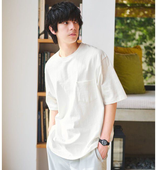UNITED ARROWS green label relaxing「ヴィンテージライク ヘビーウェイト ドローストリング 半袖 Tシャツ カットソー」|Tシャツ・カットソー|WHITE