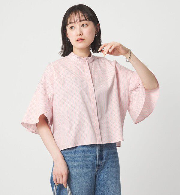 UNITED ARROWS green label relaxing「フレアスリーブ ブラウス 接触冷感」|シャツ・ブラウス|