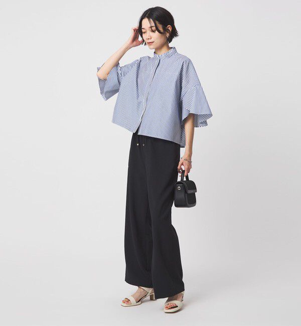 UNITED ARROWS green label relaxing「フレアスリーブ ブラウス 接触冷感」|シャツ・ブラウス|