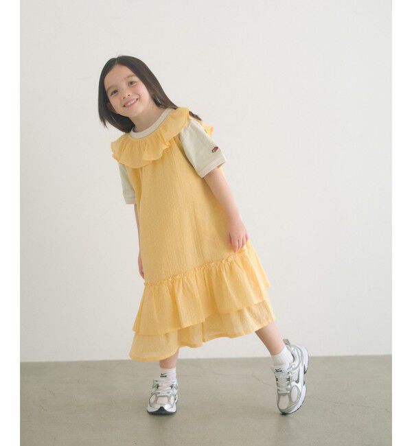 UNITED ARROWS green label relaxing「ドットフリルワンピース / キッズ 100cm-130cm」|ワンピース|YELLOW