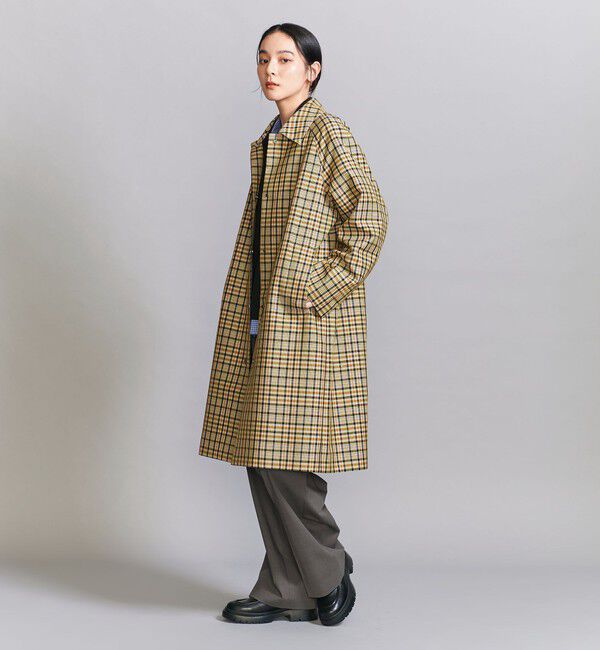 BEAUTY&YOUTH UNITED ARROWS「ステンカラー チェックコート」|ステンカラーコート|