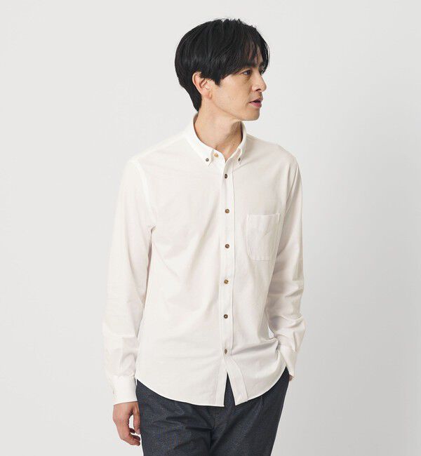 BEAUTY&YOUTH UNITED ARROWS「クイック ストレッチ シャンブレー ボタンダウン シャツ SLIM型 吸水速乾 」|シャツ・ブラウス|