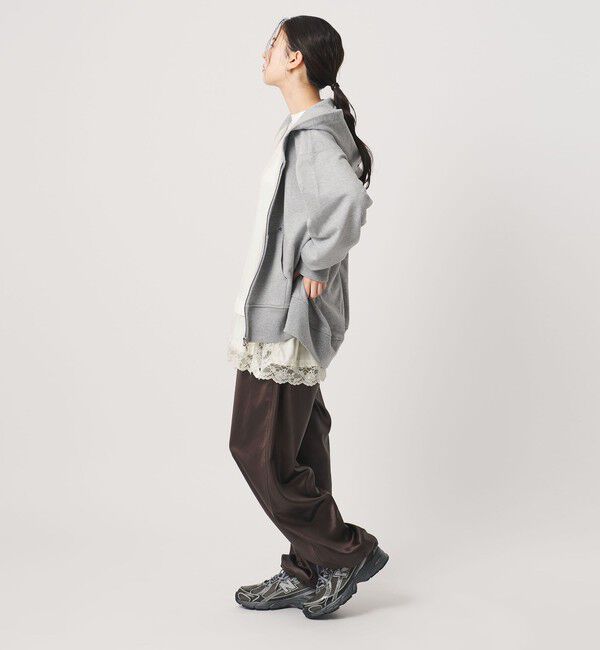 BEAUTY&YOUTH UNITED ARROWS「レースドッキング　ロングスリーブTシャツ」|Tシャツ・カットソー|OFF WHITE