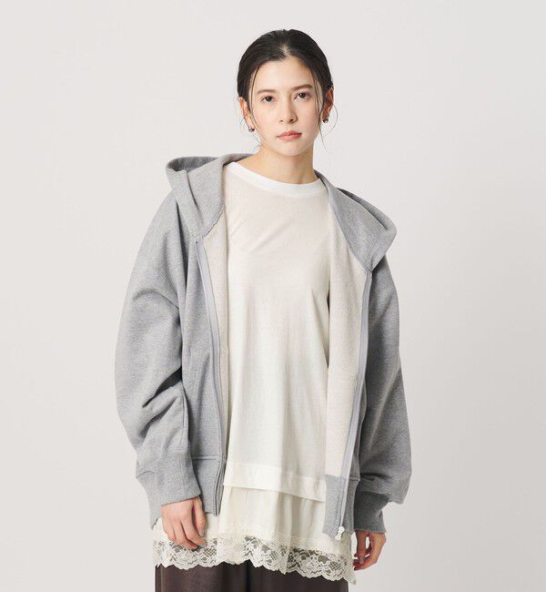 BEAUTY&YOUTH UNITED ARROWS「レースドッキング　ロングスリーブTシャツ」|Tシャツ・カットソー|