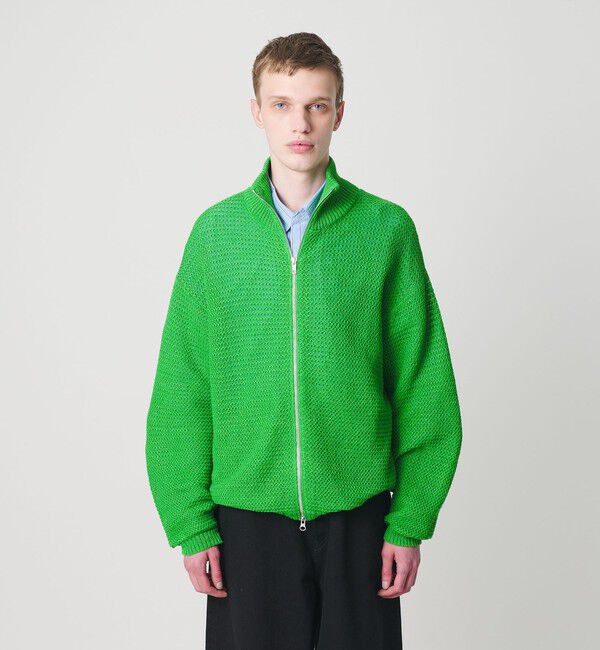 MONKEY TIME「リネン ドライバーズ ニット」|カーディガン|