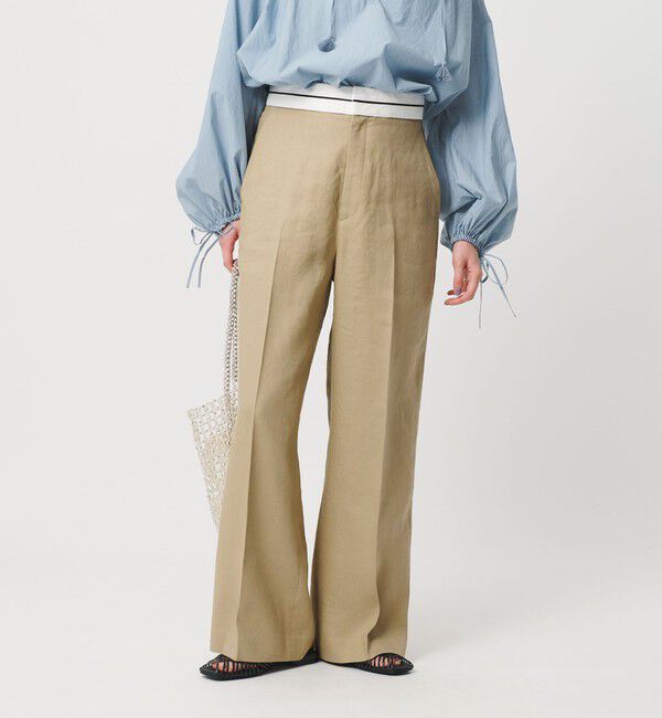 BEAUTY&YOUTH UNITED ARROWS「麻ブレンド マーベルト ワイドパンツ UVカット」|チノ|