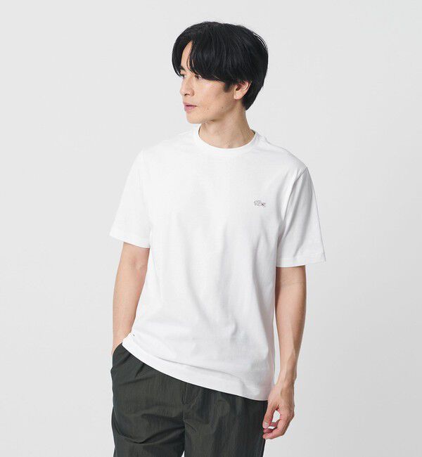 BEAUTY&YOUTH UNITED ARROWS「＜LACOSTE＞アウトライン クロック クルーネック Tシャツ」|Tシャツ・カットソー|WHITE