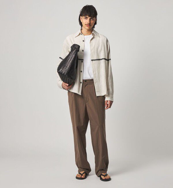 STEVEN ALAN「＜Steven Alan＞ ナイロン オックス アウト ワンプリーツ スラックス」|スラックス|