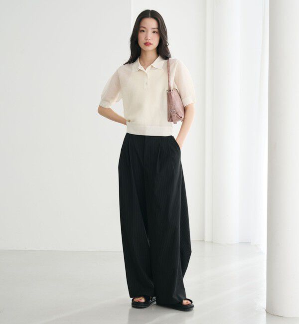 BEAUTY&YOUTH UNITED ARROWS「メッシュ ポロニット プルオーバー ウォッシャブル」|ニット・セーター|