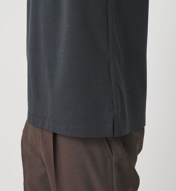 BEAUTY&YOUTH UNITED ARROWS「【WEB限定 WARDROBE SMART】クール ハイゲージ モクロディ ヘンリーネック カットソー【抗菌防臭・接触冷感」|Tシャツ・カットソー|