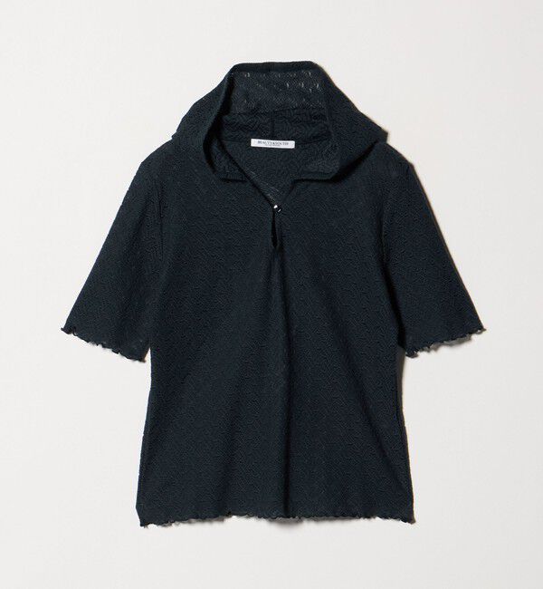 BEAUTY&YOUTH UNITED ARROWS「レース ショートスリーブ フーディ」|Tシャツ・カットソー|DK.GRAY