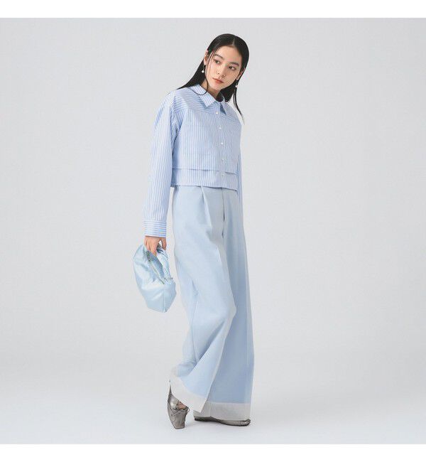 Ray BEAMS 「レイヤード ヘム クロップド シャツ」|シャツ・ブラウス|