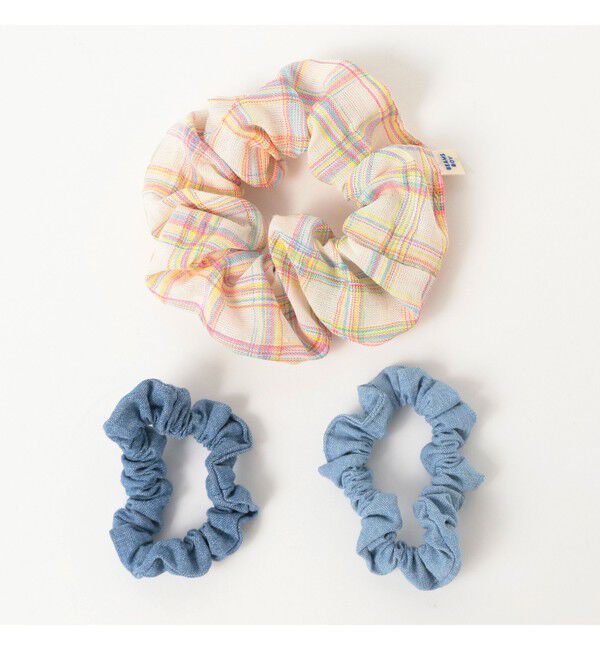 BEAMSBOY「チェック & デニム シュシュ 3SET」|その他|