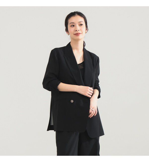 Demi-Luxe BEAMS 「AK+1 / シアー 4ボタン ダブル ジャケット」|ダッフルコート|