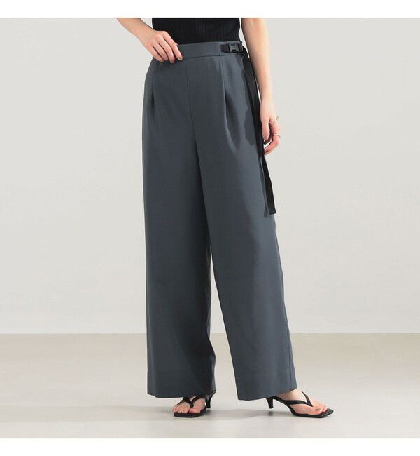 Demi-Luxe BEAMS 「AK+1 / シアー サイドベルト パンツ」|チノ|