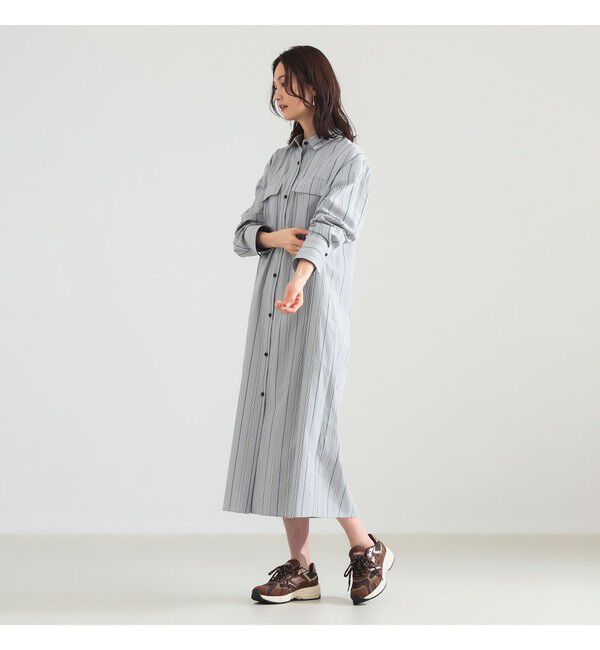 Demi-Luxe BEAMS 「ストライプ シャツ ワンピース」|ワンピース|