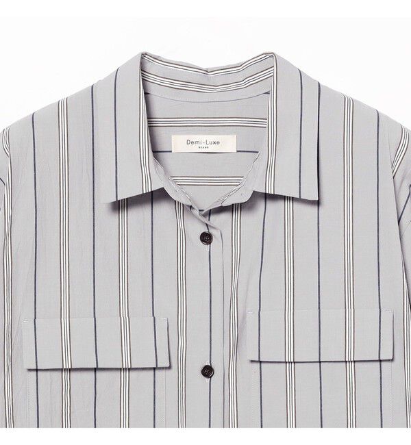 Demi-Luxe BEAMS 「ストライプ シャツ ワンピース」|ワンピース|