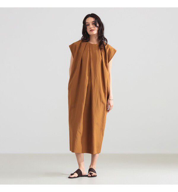 Demi-Luxe BEAMS 「リネン オーバー タック ワンピース」|ワンピース|