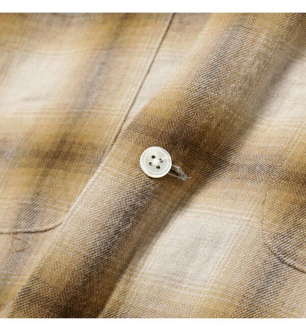 BEAMS PLUS「Open Collar Ombre」|シャツ・ブラウス|