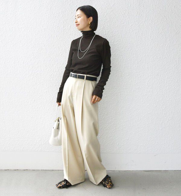 SHIPS for women「〈手洗い可能〉ドライタッチ リブ タートル」|Tシャツ・カットソー|