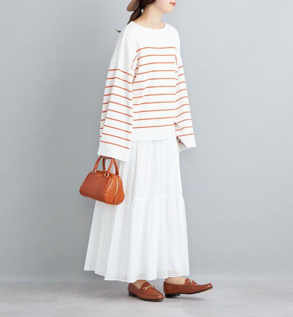 SHIPS for women「〈手洗い可能〉綿ドビー ティアード ギャザースカート◇」|スカート|