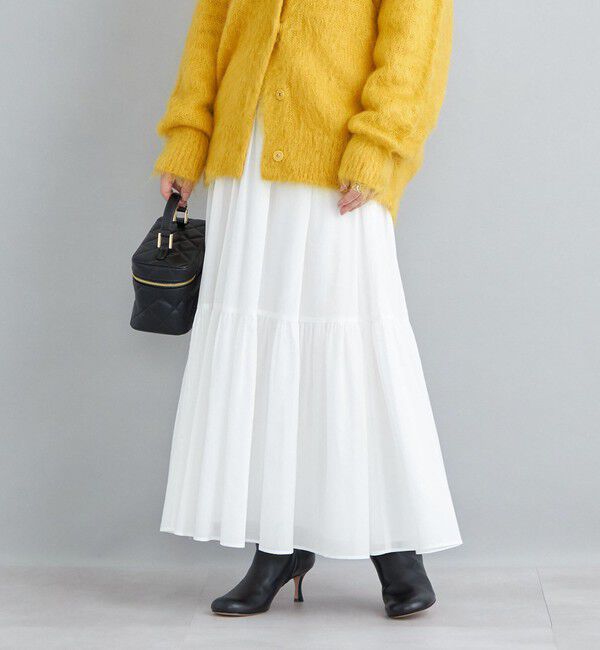 SHIPS for women「〈手洗い可能〉綿ドビー ティアード ギャザースカート◇」|スカート|