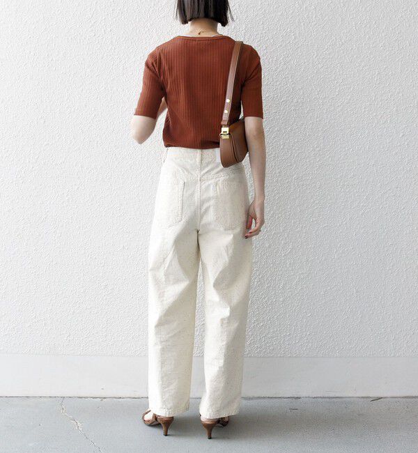 SHIPS any「《一部追加予約》SHIPS any:〈洗濯機可能〉テレコ リブ ハーフスリーブ TEE」|Tシャツ・カットソー|