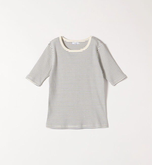 SHIPS any「《一部追加予約》SHIPS any:〈洗濯機可能〉テレコ リブ ハーフスリーブ TEE」|Tシャツ・カットソー|