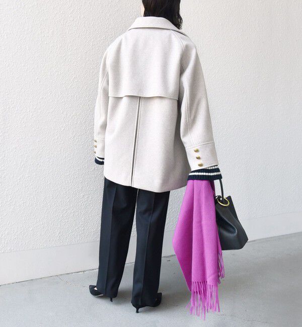 SHIPS for women「【WEB限定】〈手洗い可能〉ウール ライク ジャージー メルトン 2WAY Pコート」|ピーコート|