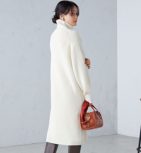 SHIPS for women「〈手洗い可能〉片畦編み ハーフ ジップ ワンピース」|ワンピース|